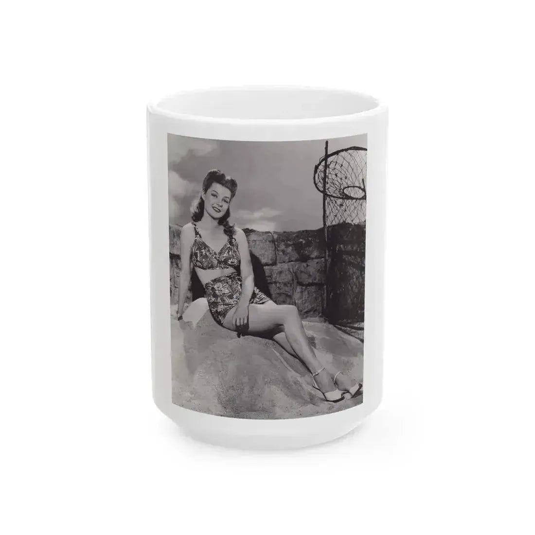 Ann Sheridan #283 (Vintage Female Icon) White Coffee Mug 15oz - Go Mug Yourself
