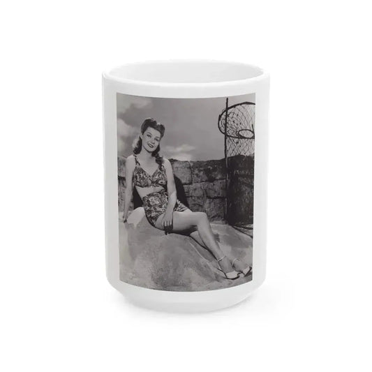 Ann Sheridan #283 (Vintage Female Icon) White Coffee Mug 15oz - Go Mug Yourself