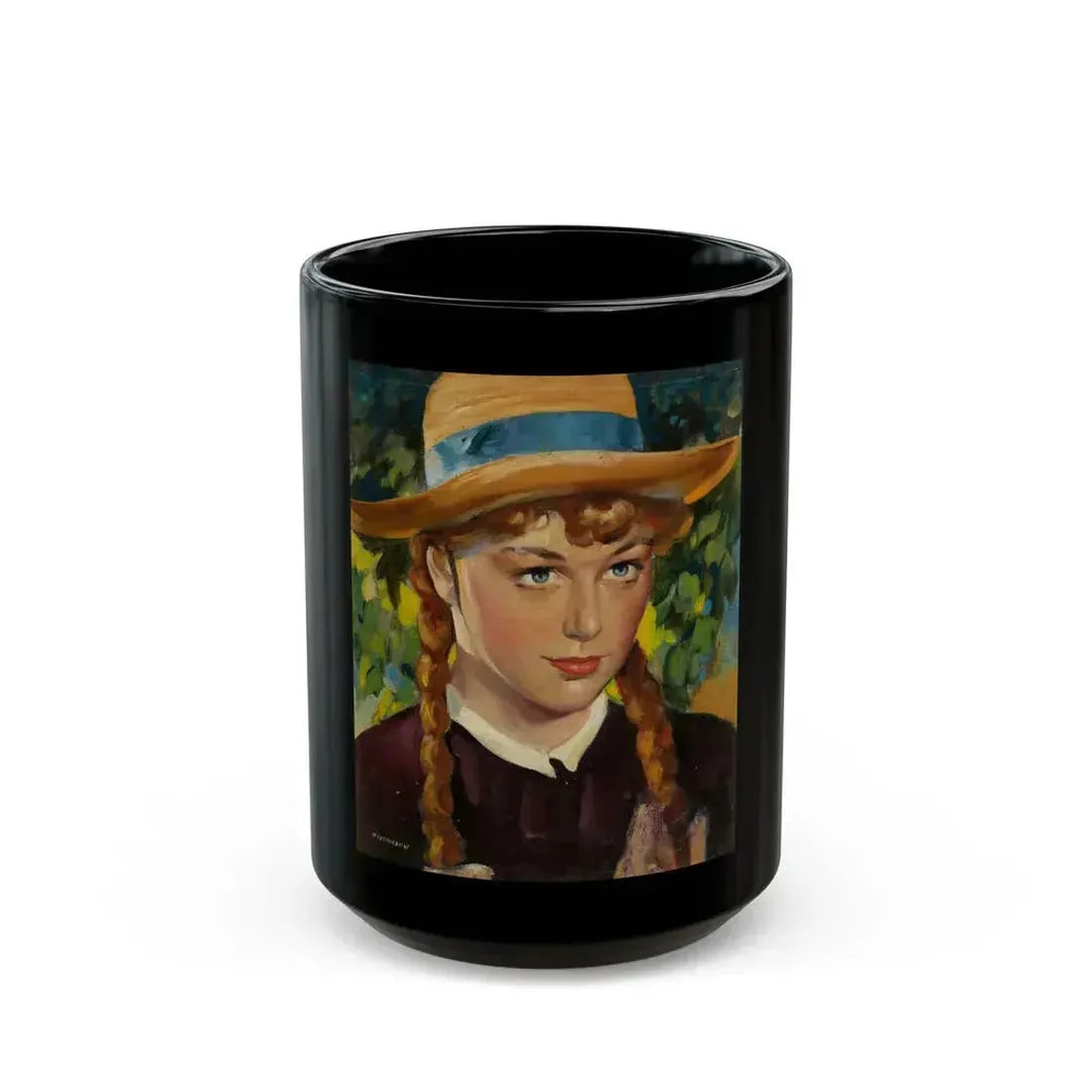 Anne of Green Gables, movie promotion illustration - Black Coffee Mug 15oz - Go Mug Yourself