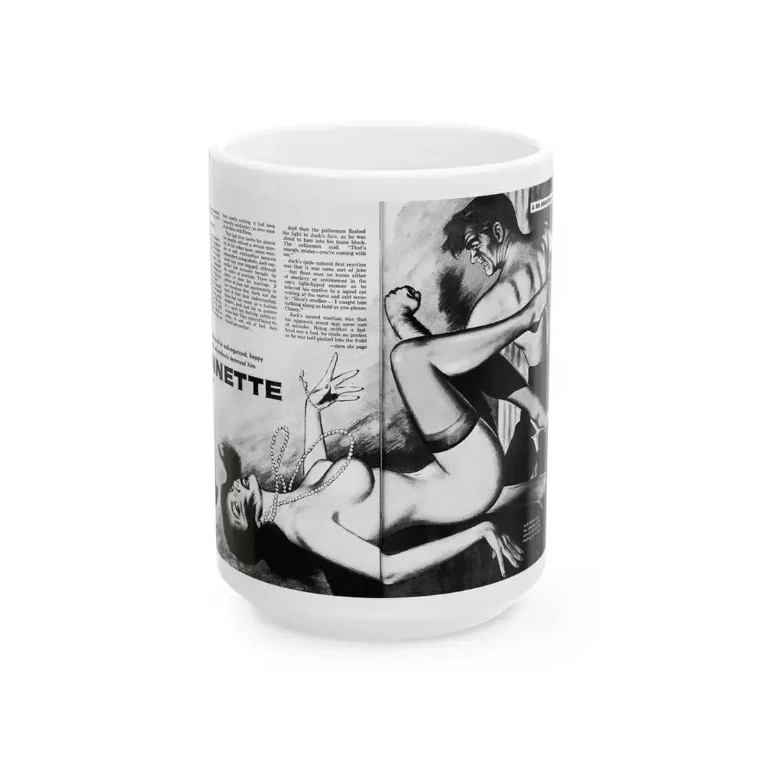 Annette, Sir Knight magazine, No. 7, 1959 - White Coffee Mug 15oz - Go Mug Yourself