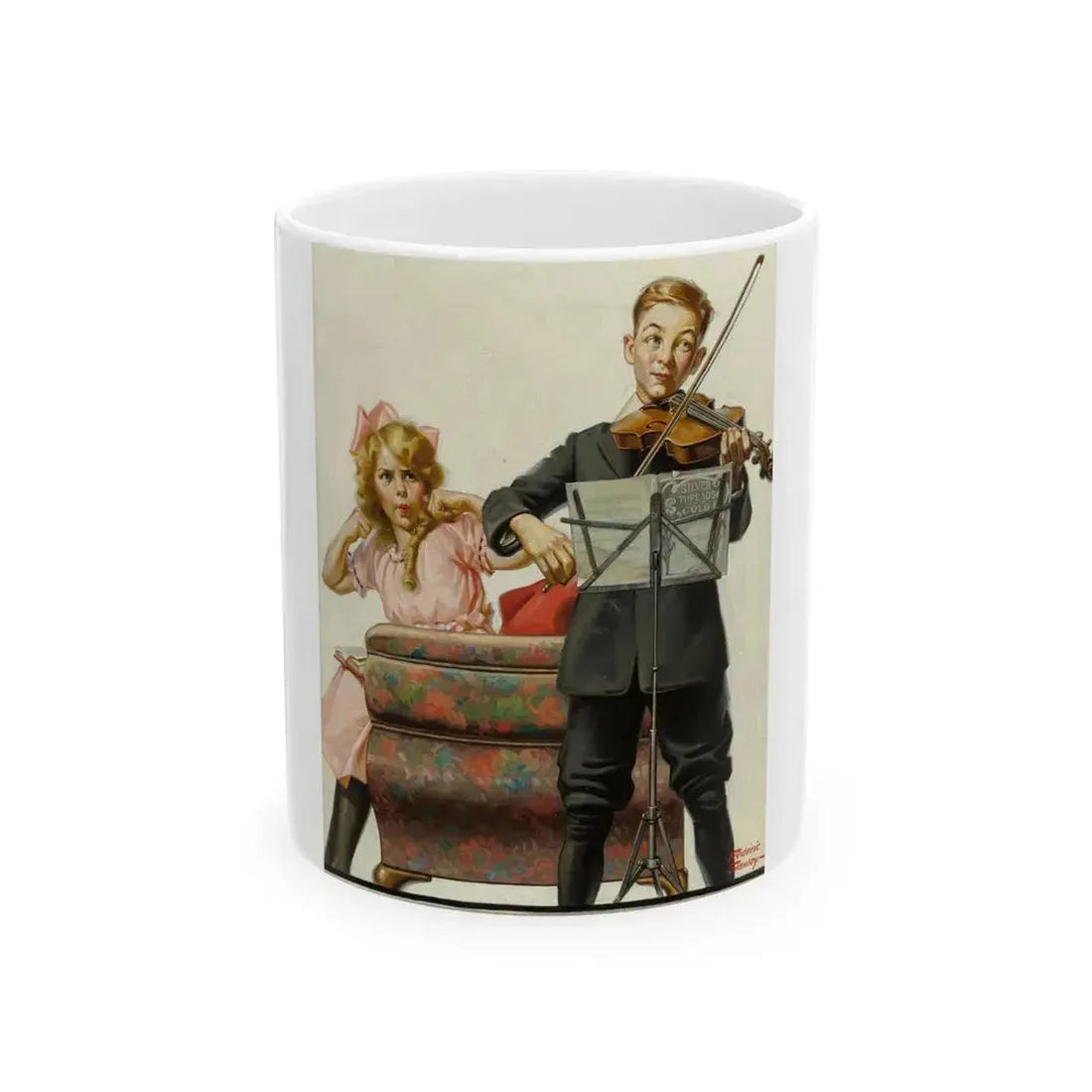 Annoyance, probable magazine cover, circa 1920s - White Coffee Mug 11oz - Go Mug Yourself