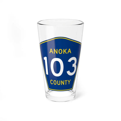 Anoka County 103 (Minnesota) (Road Sign) Pint Glass 16oz 16oz - Go Mug Yourself