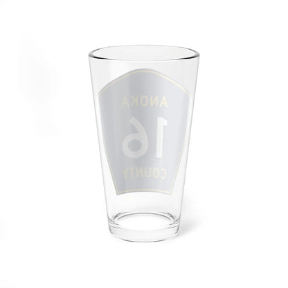 Anoka County 16 (Minnesota) (Road Sign) Pint Glass 16oz - Go Mug Yourself