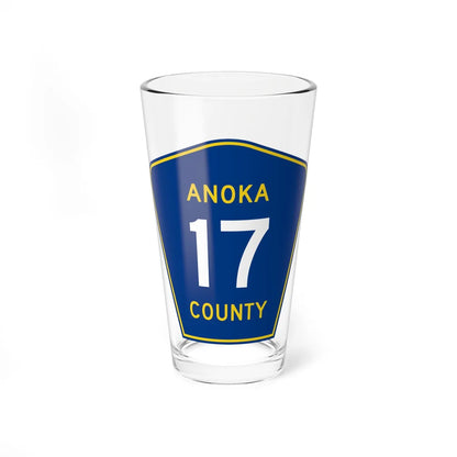 Anoka County 17 (Minnesota) (Road Sign) Pint Glass 16oz 16oz - Go Mug Yourself