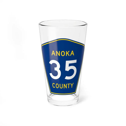 Anoka County 35 (Minnesota) (Road Sign) Pint Glass 16oz 16oz - Go Mug Yourself