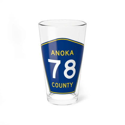 Anoka County 78 (Minnesota) (Road Sign) Pint Glass 16oz 16oz - Go Mug Yourself