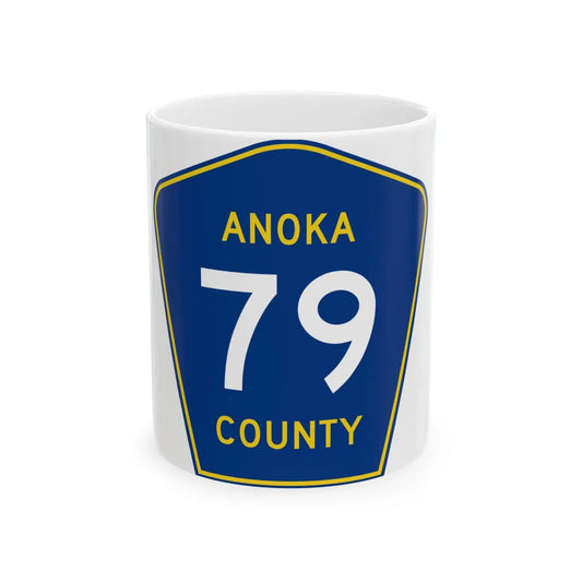 Anoka County 79 (Minnesota) (Road Sign) White Coffee Mug 11oz - Go Mug Yourself