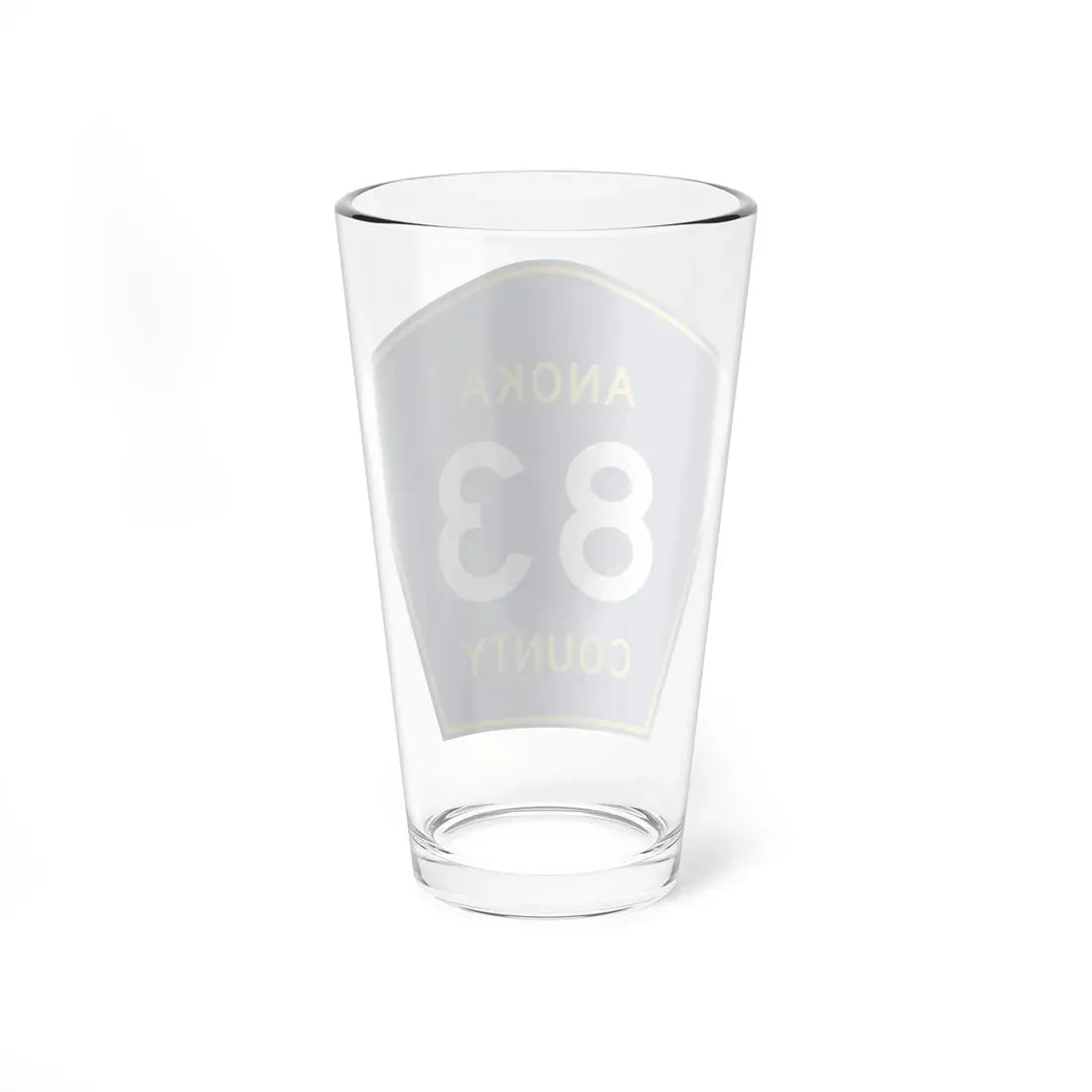 Anoka County 83 (Minnesota) (Road Sign) Pint Glass 16oz - Go Mug Yourself