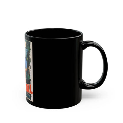 ANONIMOUS DEATH MESSAGE (SANTO) 1975 Movie Poster - Black Coffee Mug-Go Mug Yourself