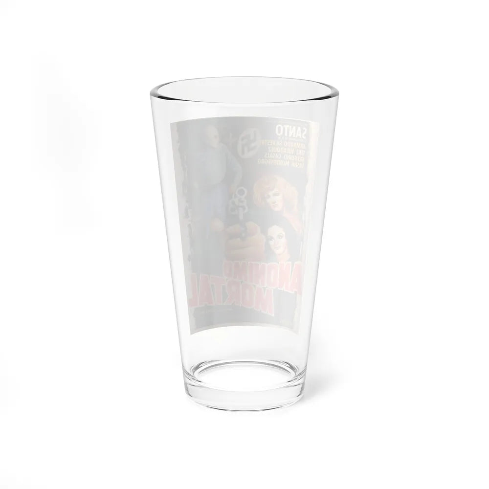 ANONIMOUS DEATH MESSAGE (SANTO) 1975 Movie Poster - Pint Glass 16oz-Go Mug Yourself