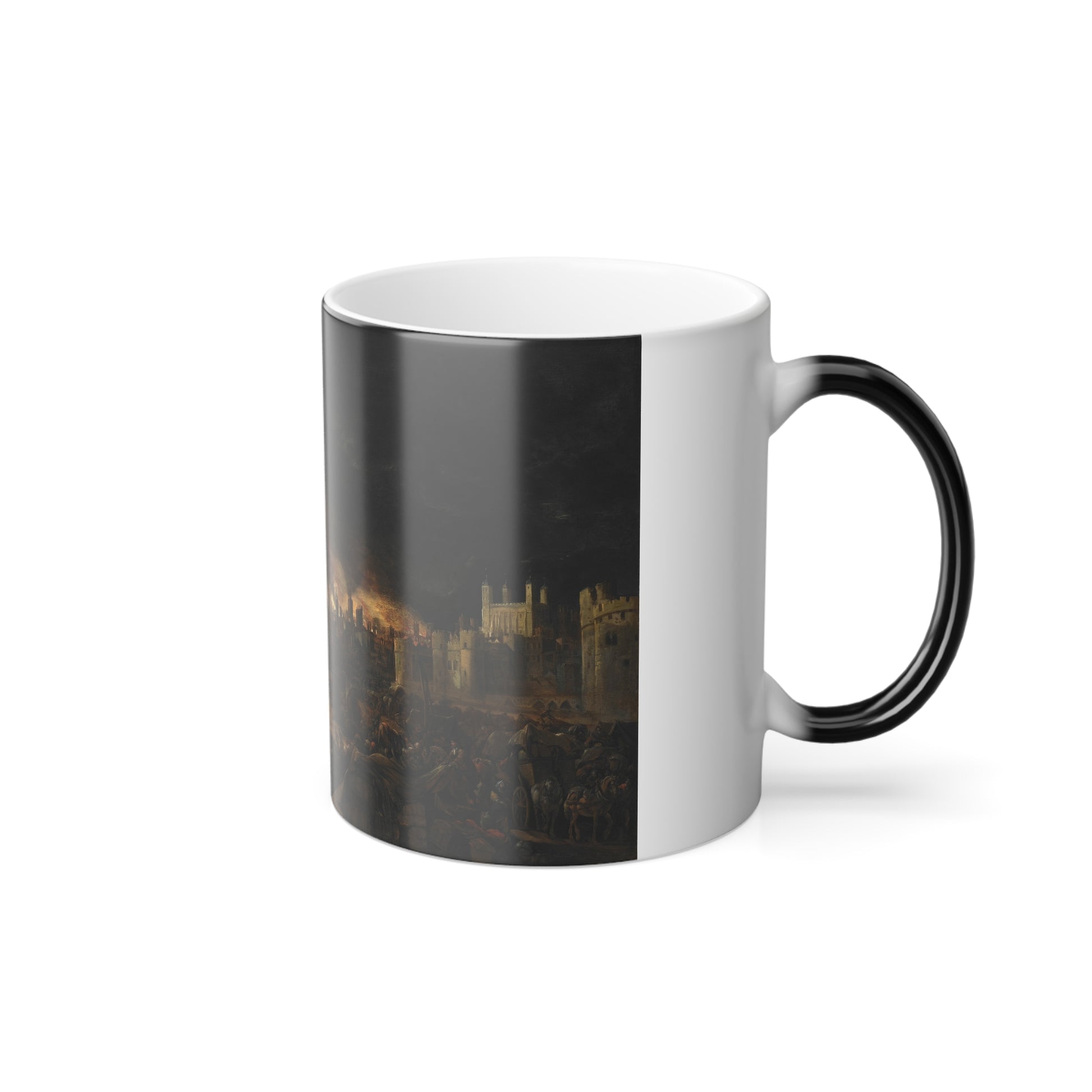 Anonymous Artist - The Great Fire of London - 1666 - Color Changing Mug 11oz-Go Mug Yourself