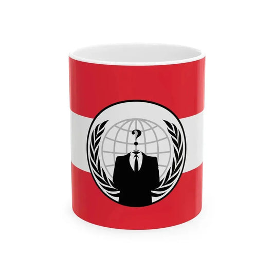 Anonymous austria (Austria) White Coffee Mug 11oz - Go Mug Yourself