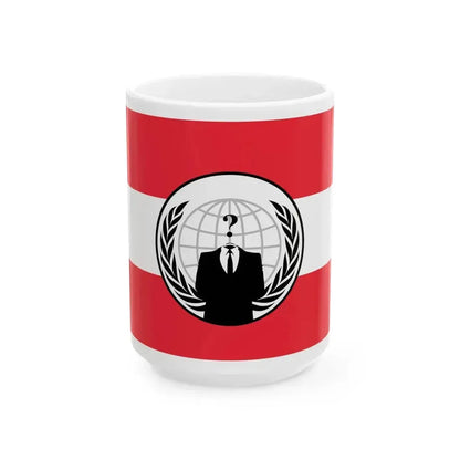 Anonymous austria (Austria) White Coffee Mug 15oz - Go Mug Yourself