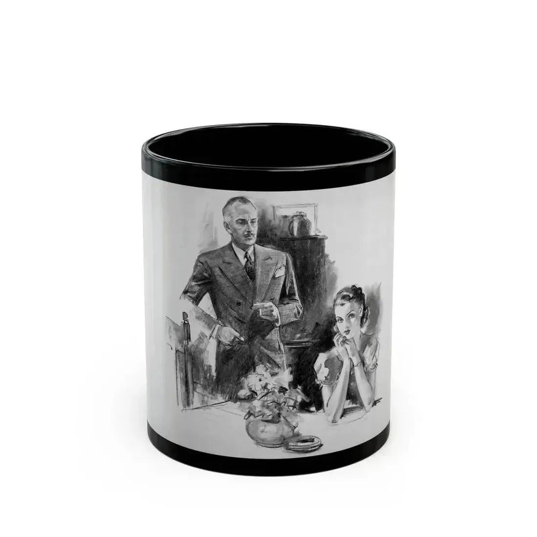 Anonymous Illustration - Black Coffee Mug 11oz - Go Mug Yourself