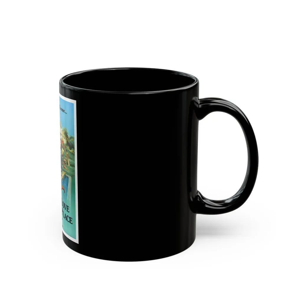 ANOTHER LOVE ANOTHER PLACE 1976 Movie Poster - Black Coffee Mug-Go Mug Yourself