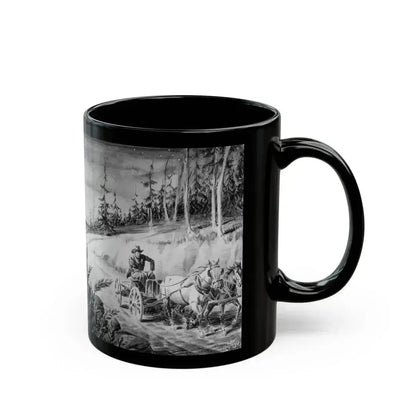 Another Man's Poison, The Elk Magazine story illustration, June 1937 - Black Coffee Mug - Go Mug Yourself