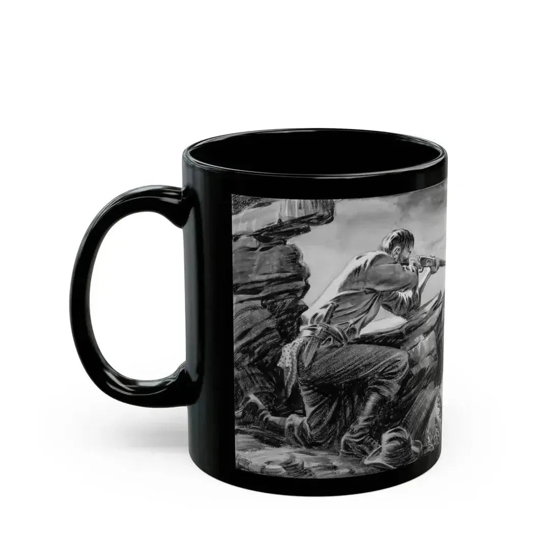 Another Man's Poison, The Elk Magazine story illustration, June 1937 - Black Coffee Mug - Go Mug Yourself
