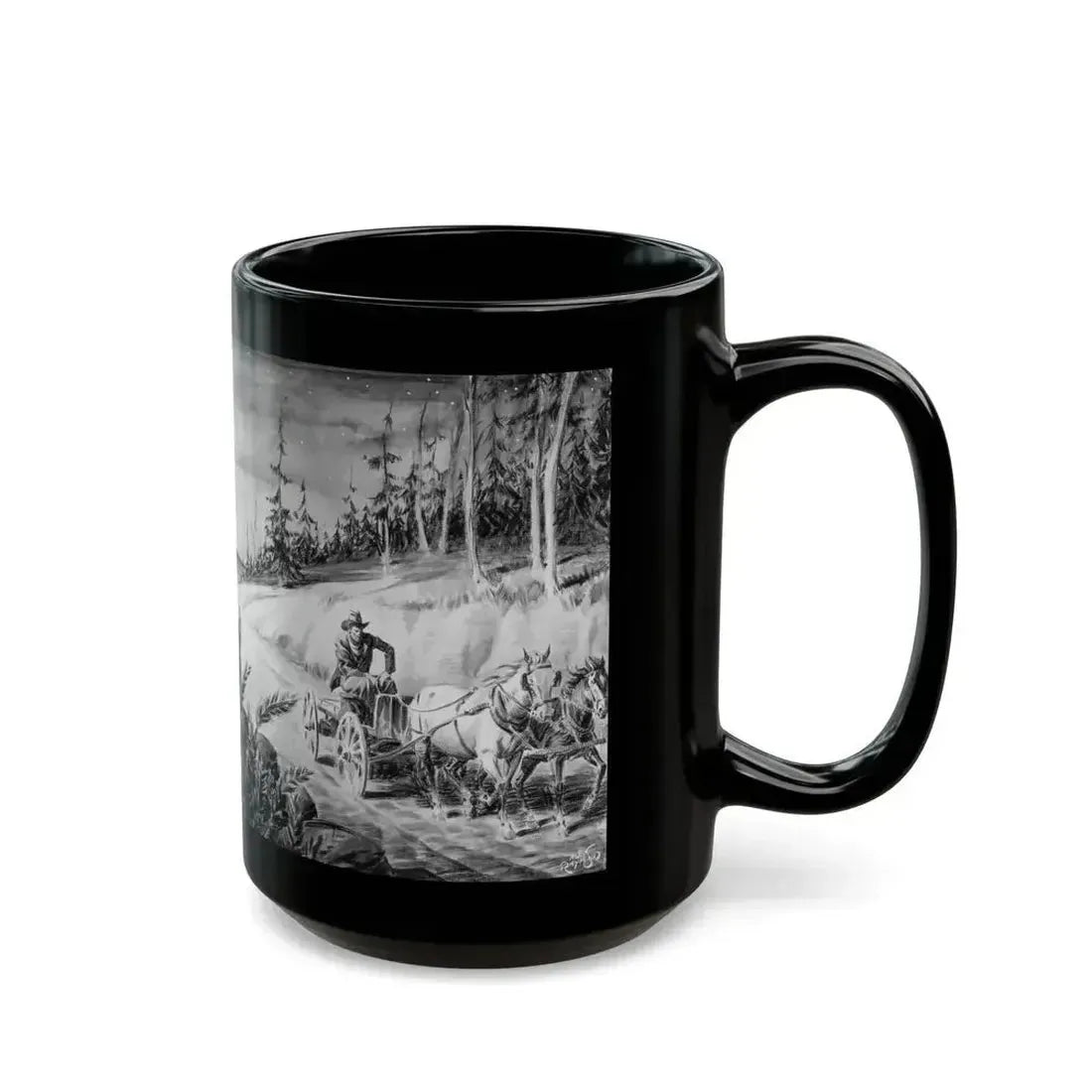 Another Man's Poison, The Elk Magazine story illustration, June 1937 - Black Coffee Mug - Go Mug Yourself