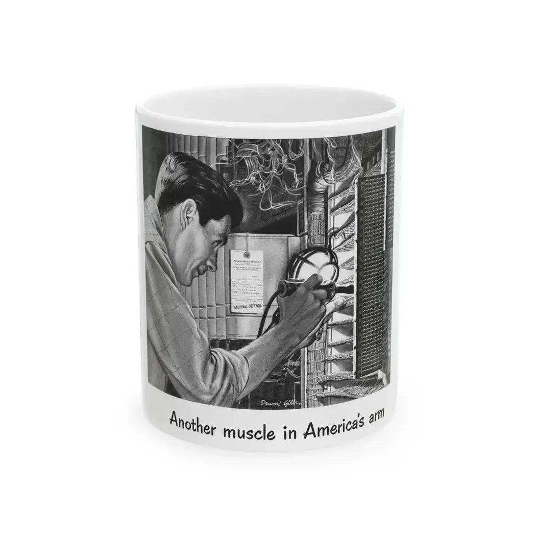 Another muscle in America'a arm, 1952 - White Coffee Mug 11oz - Go Mug Yourself