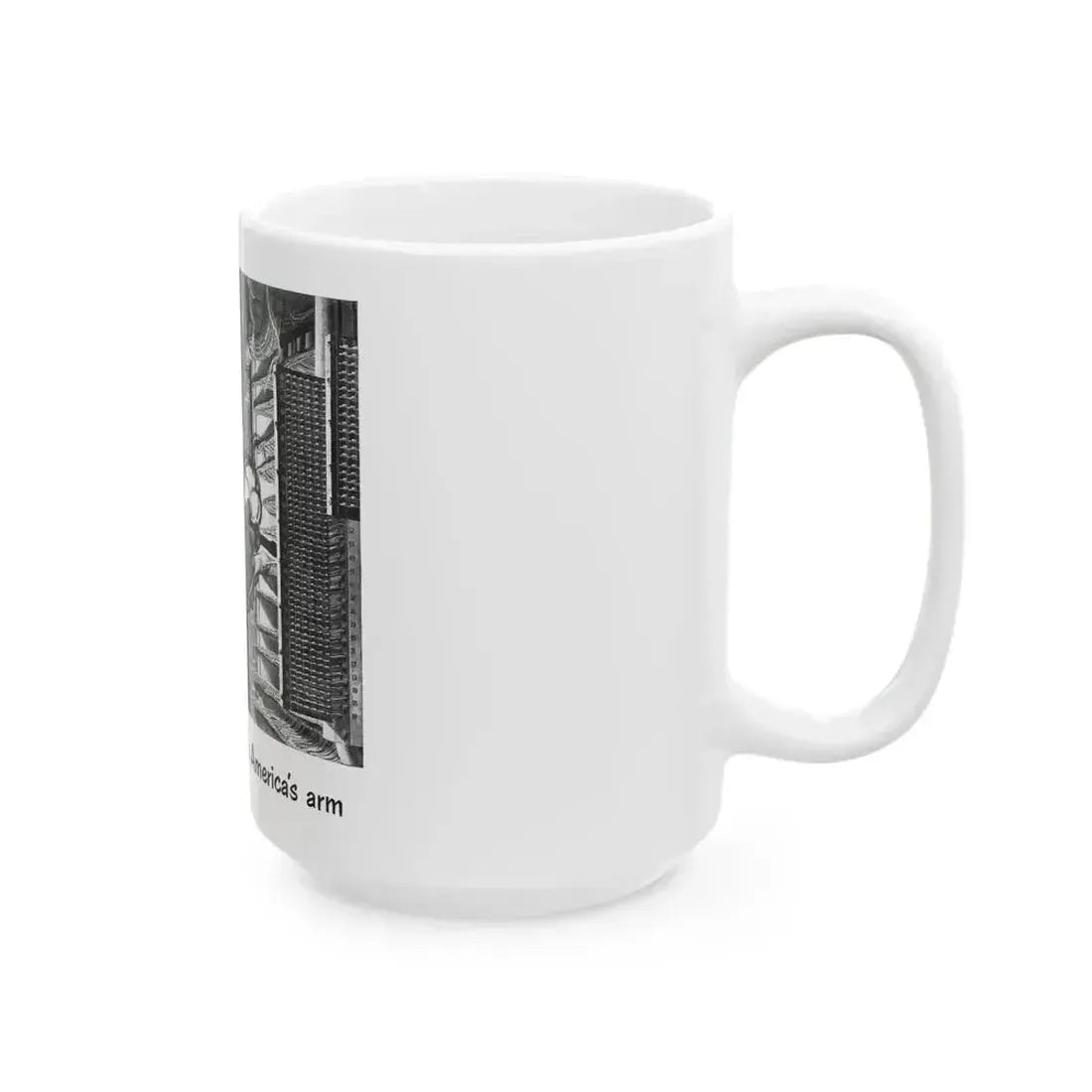 Another muscle in America'a arm, 1952 - White Coffee Mug - Go Mug Yourself