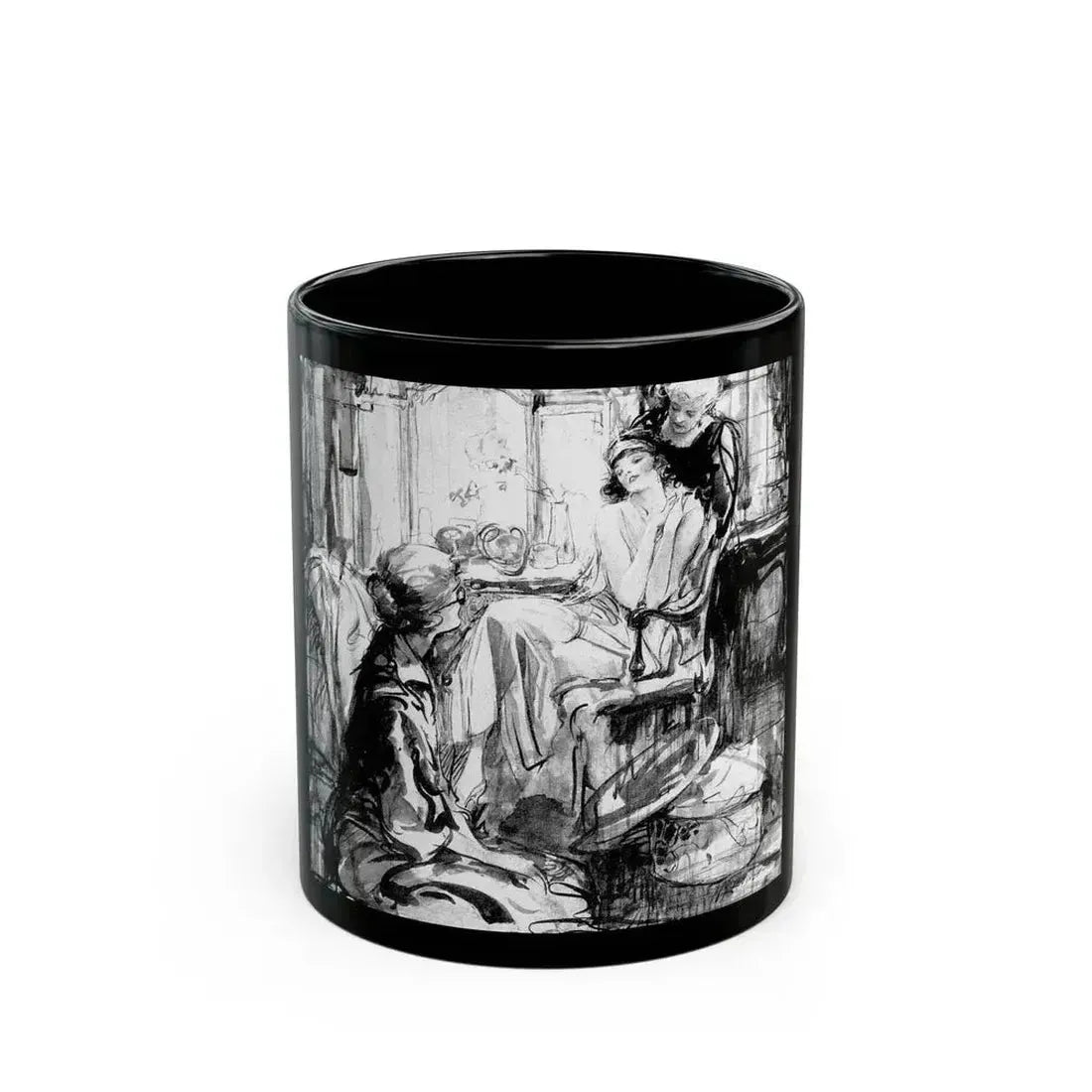 Another Scandal (1), Harper's Bazaar, May 1923 - Black Coffee Mug 11oz - Go Mug Yourself