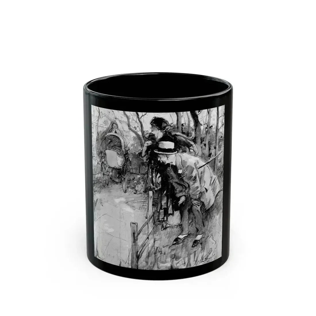 Another Scandal (2), Harper's Bazaar, May 1923 - Black Coffee Mug 11oz - Go Mug Yourself