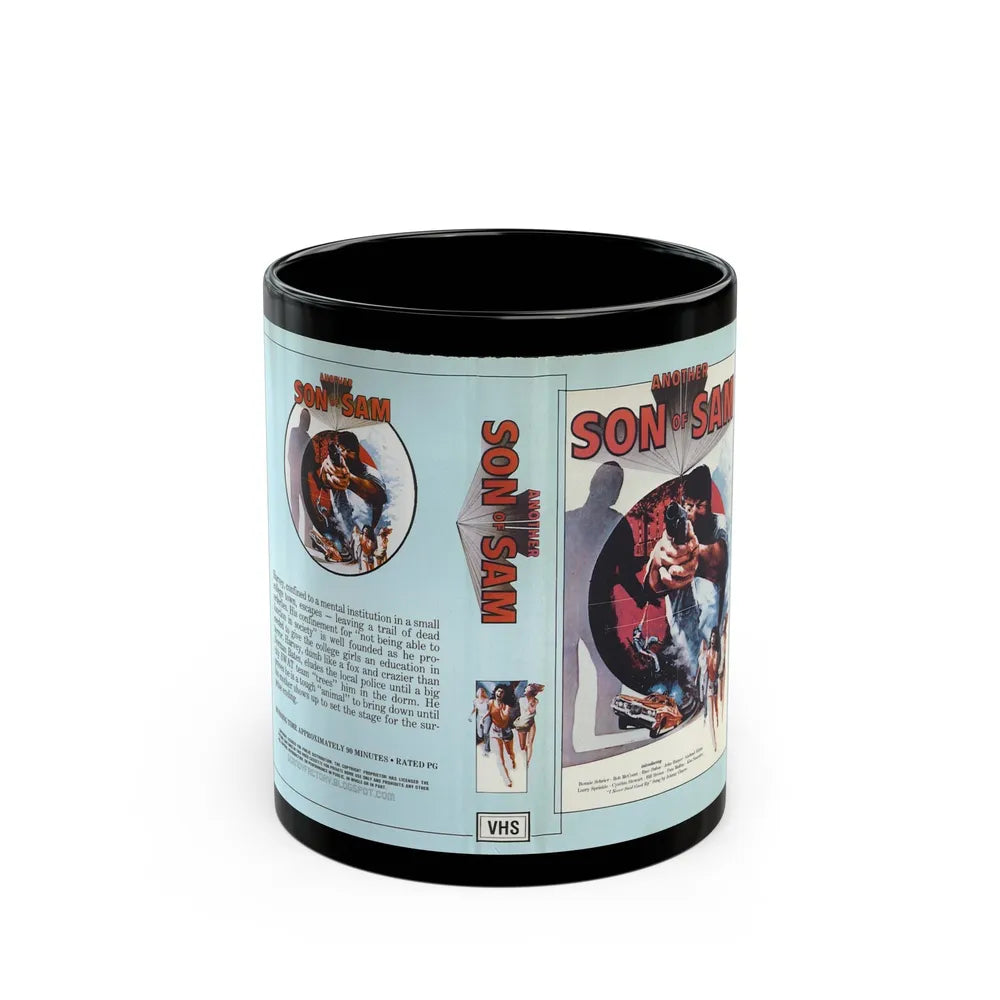 ANOTHER SON OF SAM ACTION EXPLOITATION (VHS COVER) - Black Coffee Mug-11oz-Go Mug Yourself