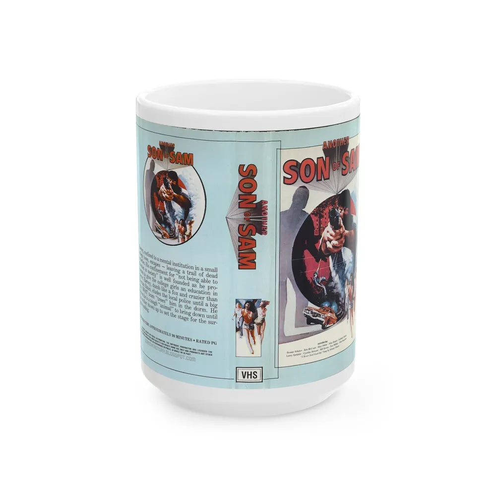 ANOTHER SON OF SAM ACTION EXPLOITATION (VHS COVER) - White Coffee Mug-15oz-Go Mug Yourself