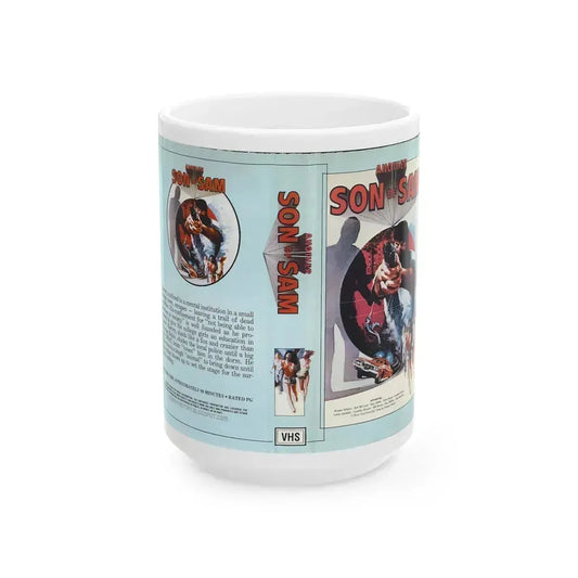 ANOTHER SON OF SAM ACTION EXPLOITATION (VHS COVER) - White Coffee Mug 15oz - Go Mug Yourself