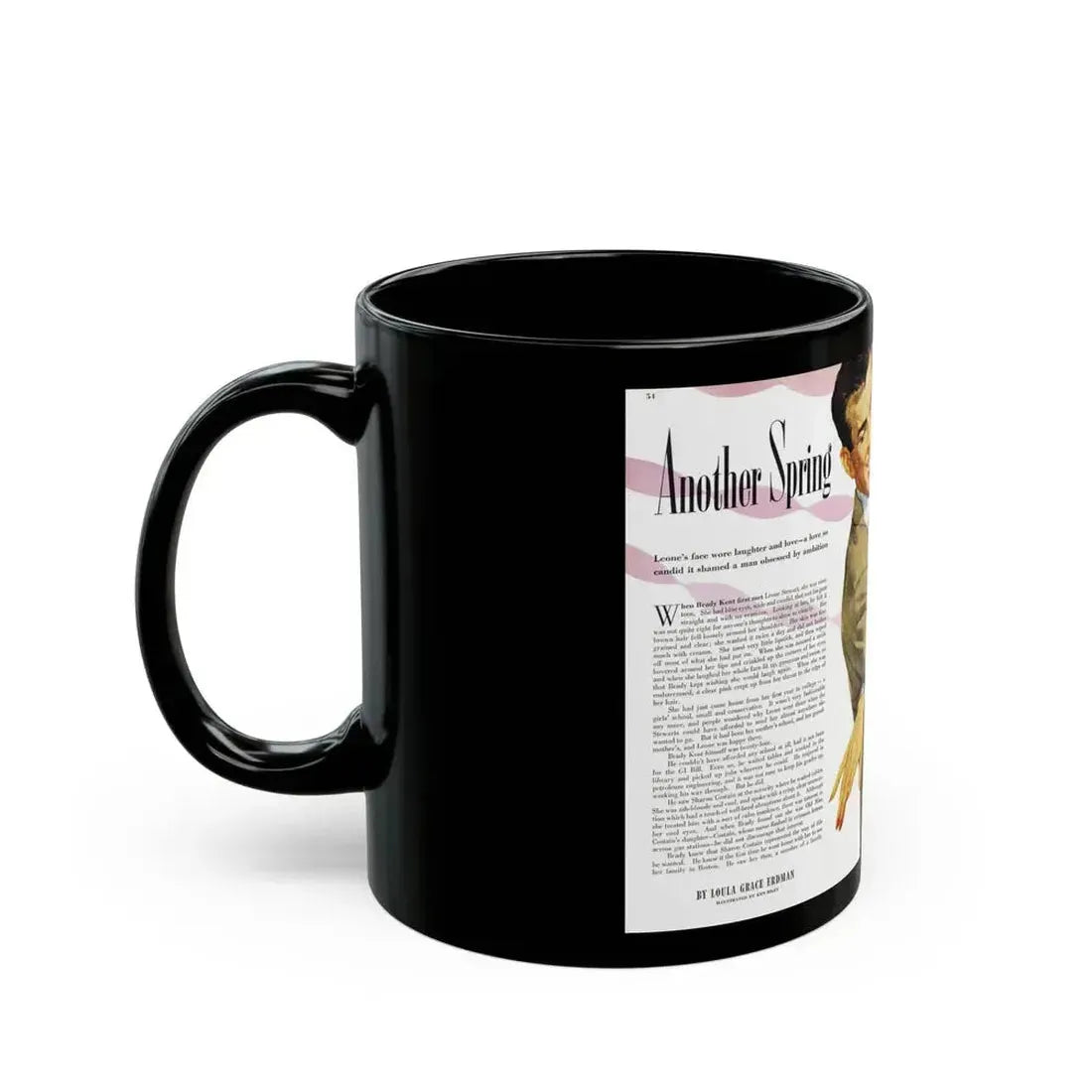 Another Spring, Redbook, February 1951 - Black Coffee Mug - Go Mug Yourself