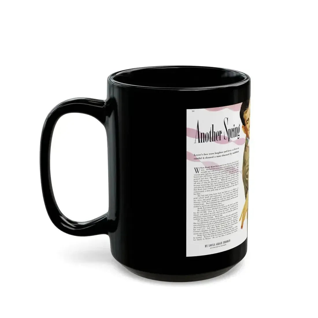 Another Spring, Redbook, February 1951 - Black Coffee Mug - Go Mug Yourself
