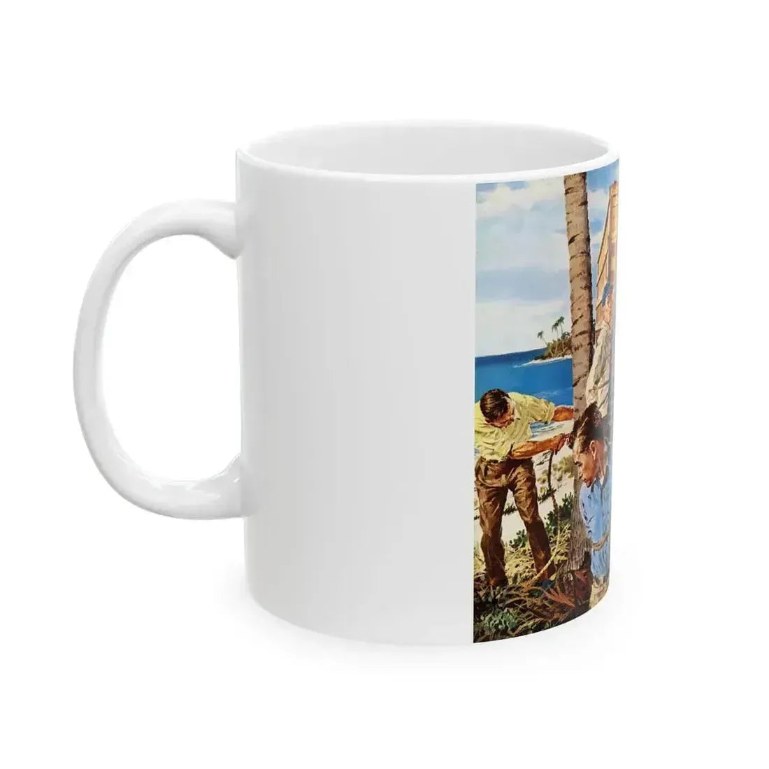 Another Truck Hijacking in the Tropics, 1959 - White Coffee Mug - Go Mug Yourself