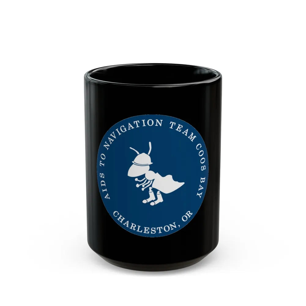 ANT Coos Bay Charleston OR (U.S. Coast Guard) Black Coffee Mug-15oz-Go Mug Yourself