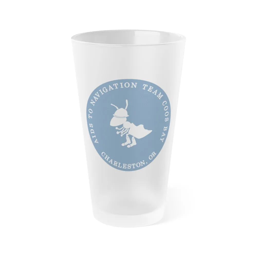 ANT Coos Bay Charleston OR (U.S. Coast Guard) Frosted Pint Glass 16oz-Go Mug Yourself