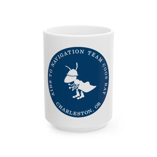 ANT Coos Bay Charleston OR (U.S. Coast Guard) White Coffee Mug-15oz-Go Mug Yourself