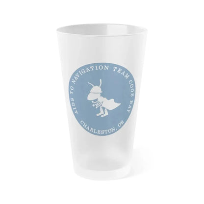 ANT Coos Bay Charleston OR (U.S. Coast Guard) Frosted Pint Glass 16oz Default Title - Go Mug Yourself