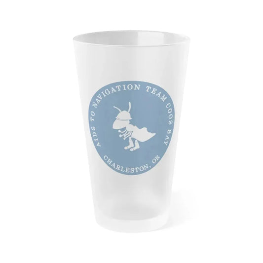 ANT Coos Bay Charleston OR (U.S. Coast Guard) Frosted Pint Glass 16oz Default Title - Go Mug Yourself