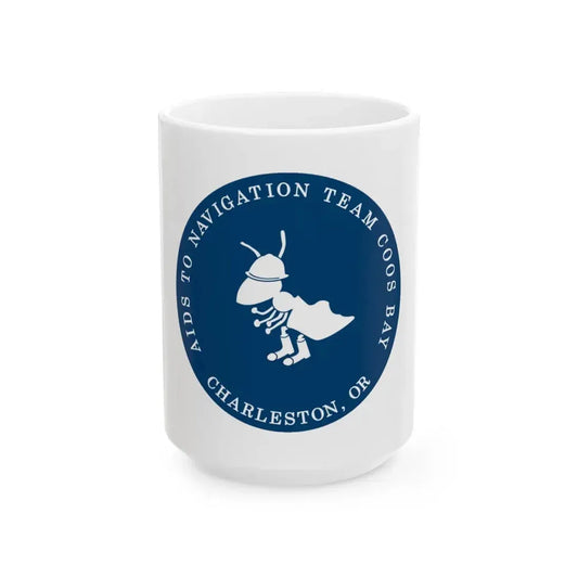 ANT Coos Bay Charleston OR (U.S. Coast Guard) White Coffee Mug 15oz - Go Mug Yourself