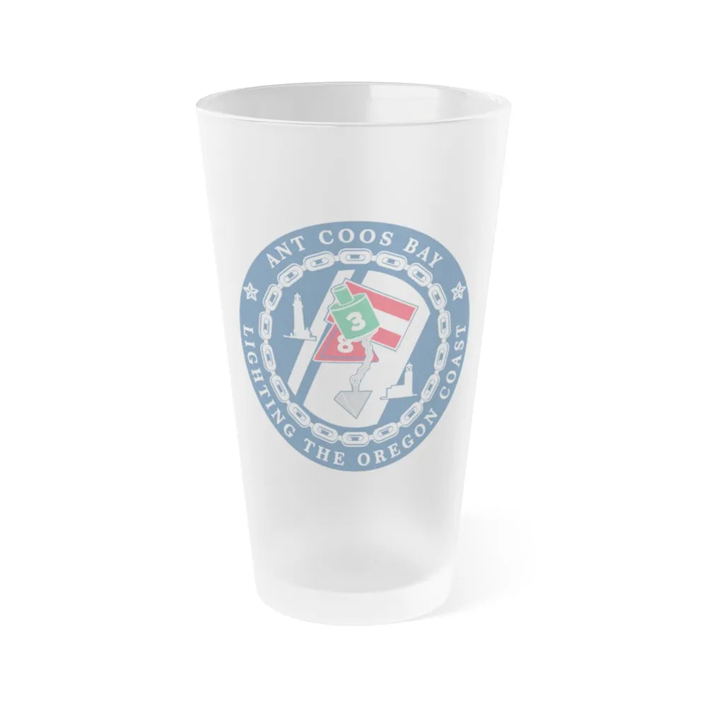 ANT Coos Bay Oregon (U.S. Coast Guard) Frosted Pint Glass 16oz-Go Mug Yourself