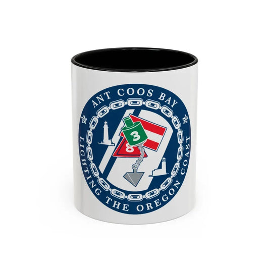 ANT Coos Bay Oregon (U.S. Coast Guard) Accent Coffee Mug 11oz Black - Go Mug Yourself