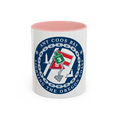 ANT Coos Bay Oregon (U.S. Coast Guard) Accent Coffee Mug 11oz Pink - Go Mug Yourself