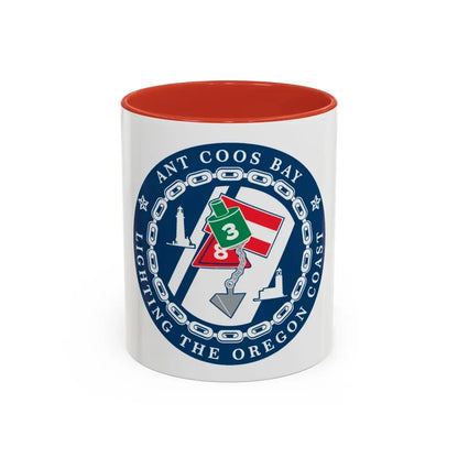 ANT Coos Bay Oregon (U.S. Coast Guard) Accent Coffee Mug 11oz Red - Go Mug Yourself