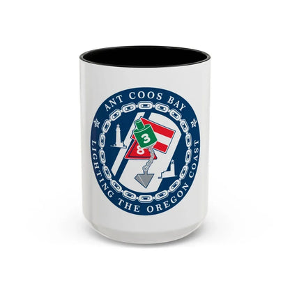 ANT Coos Bay Oregon (U.S. Coast Guard) Accent Coffee Mug 15oz Black - Go Mug Yourself