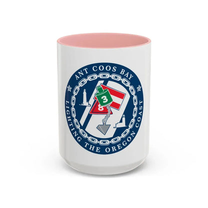 ANT Coos Bay Oregon (U.S. Coast Guard) Accent Coffee Mug 15oz Pink - Go Mug Yourself