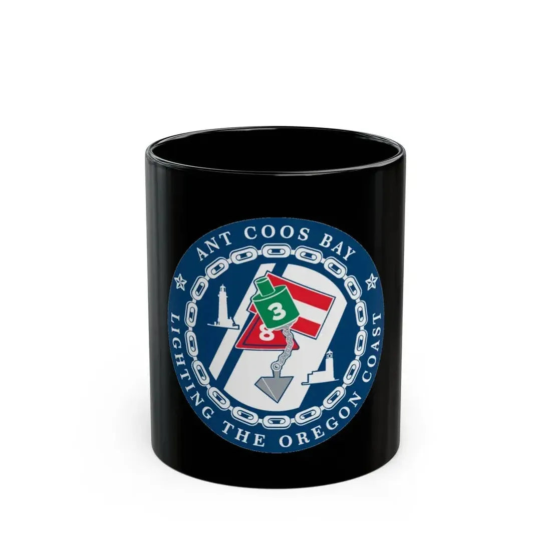 ANT Coos Bay Oregon (U.S. Coast Guard) Black Coffee Mug 11oz - Go Mug Yourself