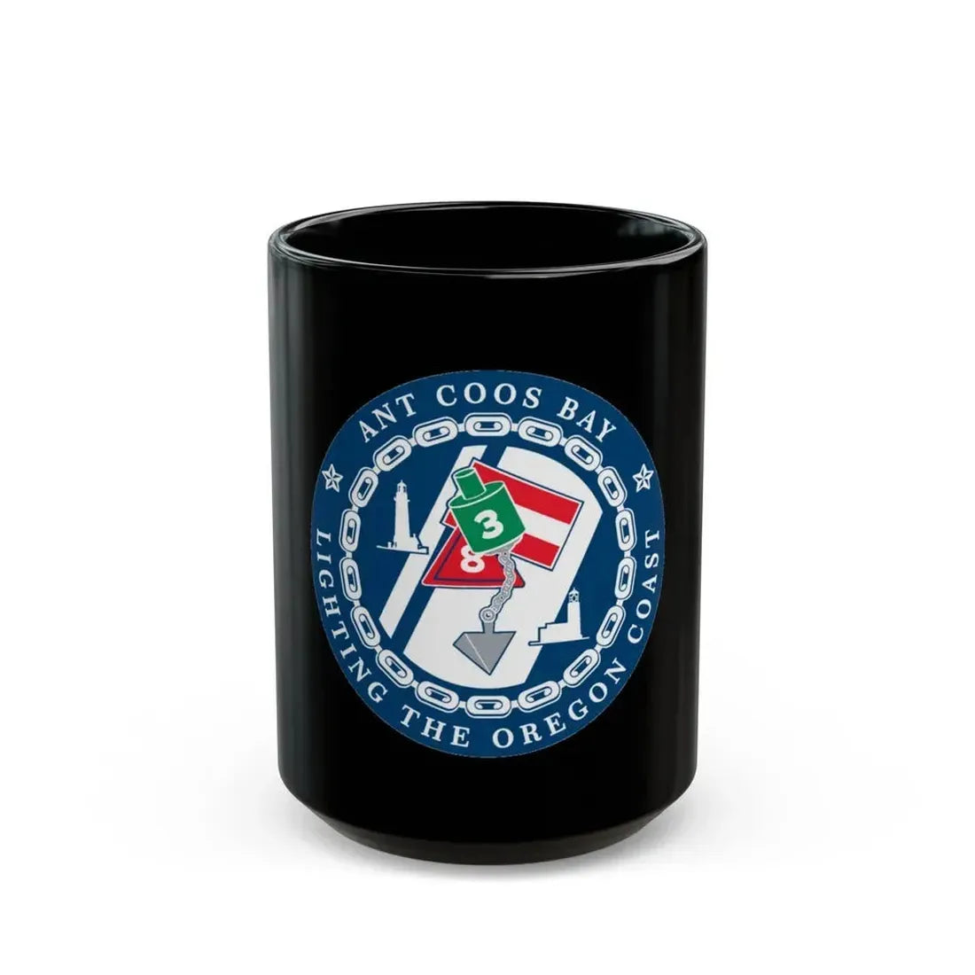 ANT Coos Bay Oregon (U.S. Coast Guard) Black Coffee Mug 15oz - Go Mug Yourself