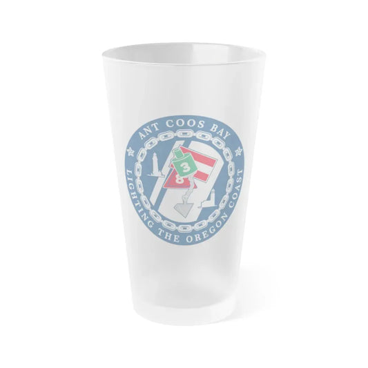 ANT Coos Bay Oregon (U.S. Coast Guard) Frosted Pint Glass 16oz Default Title - Go Mug Yourself