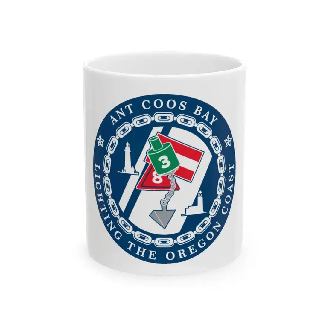 ANT Coos Bay Oregon (U.S. Coast Guard) White Coffee Mug 11oz - Go Mug Yourself