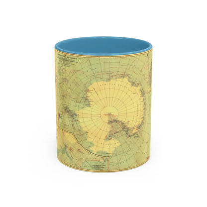 Antarctic Regions (1932) (Map) Accent Coffee Mug-11oz-Light Blue-Go Mug Yourself