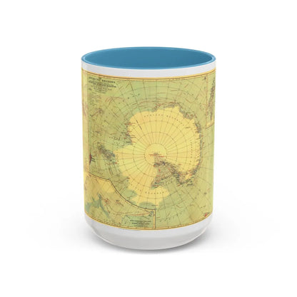 Antarctic Regions (1932) (Map) Accent Coffee Mug-15oz-Light Blue-Go Mug Yourself